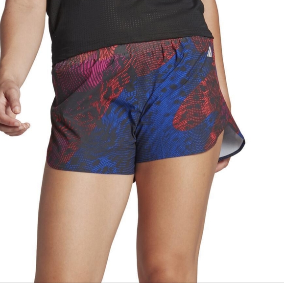 NWT Adidas Black/Lucid Fuchsia/Blue Adizero Split 3" Running Shorts XS - Picture 1 of 10